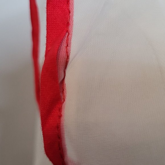 Christmas Smock Sheer Fabric Christmas Tree Handmade Vintage Retro 1960s - Picture 4 of 8